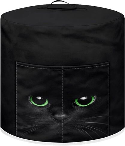 Pressure Cooker Cover, Black Cat Print Dust Cover for 3Qt Pot, Anti-Static Dust Cover for Electric Slow Cookers with Front Pocket, Anti-fingerprint Kitchen Appliance Cover in Saudi Arabia