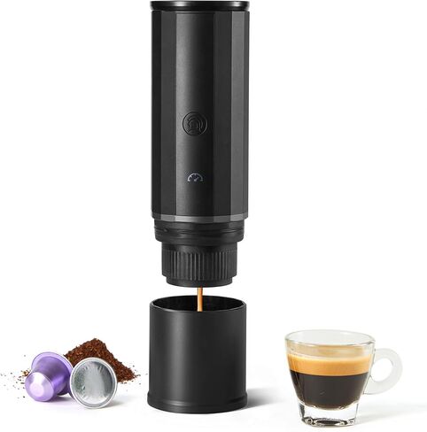 Electric Portable Espresso Machine, 15 Bar Mini Coffee Maker, One Button Start, USB-C & Car Charger, Lightweight Espresso Maker for Camping, Travel, RV, Hiking, Office(Capsules not Included) in Saudi Arabia