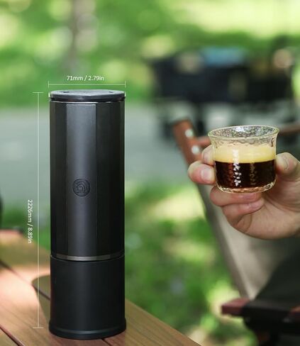 Electric Portable Espresso Machine, 15 Bar Mini Coffee Maker, One Button Start, USB-C & Car Charger, Lightweight Espresso Maker for Camping, Travel, RV, Hiking, Office(Capsules not Included) in Saudi Arabia