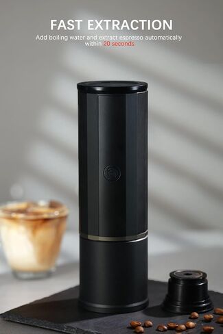 Electric Portable Espresso Machine, 15 Bar Mini Coffee Maker, One Button Start, USB-C & Car Charger, Lightweight Espresso Maker for Camping, Travel, RV, Hiking, Office(Capsules not Included) in Saudi Arabia