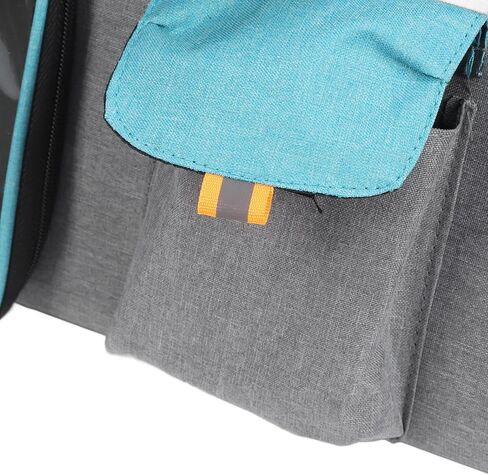 Pet Carrier Large Capacity, 20x12x13inch Cat Dog Carrier with Dual Shoulder Straps, Protable and Breathable Pet Travel Backpack, for Large and Medium Cats Dogs (Grey and Blue) in Saudi Arabia