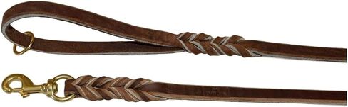 Premium 5/8-inch Soft Leather Dog Leash, Used by Top Trainers Worldwide, Super Soft, Made in Our Amish Leather Shop (5/8-Inch x 6-Feet) in Kuwait