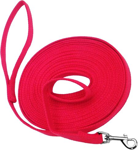 Coastal Pet Train Right Cotton Web Dog Training Leash - 100% Cotton Dog Leash for Training - Durable Dog Walking Leash - Leash for Puppies & Dogs - Quality Dog Supplies - Red, 5/8" x 30' in Saudi Arabia