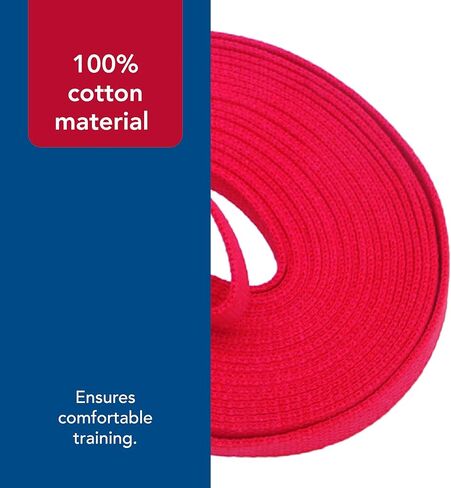 Coastal Pet Train Right Cotton Web Dog Training Leash - 100% Cotton Dog Leash for Training - Durable Dog Walking Leash - Leash for Puppies & Dogs - Quality Dog Supplies - Red, 5/8" x 30' in Saudi Arabia