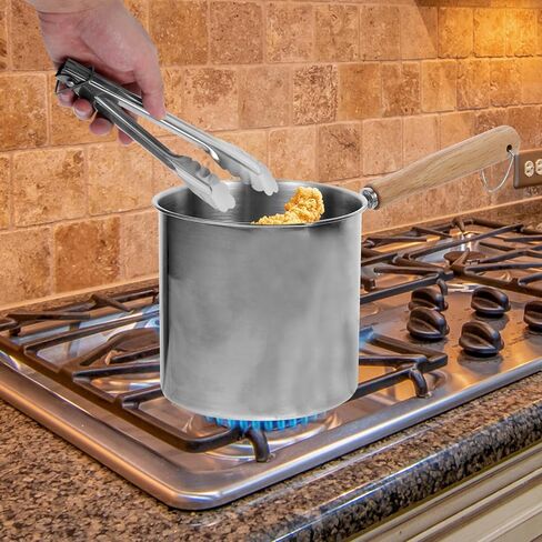 1 Set Deep Fryer Basket Stainless Steel Fryer Baskets Kitchen Deep Frying Pot Cooking Pot Fish Fryer Pot and Basket Food Strainer with Handle Multi-purpose in Saudi Arabia