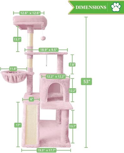 70" Cat Tree Tower for Indoor Cats, Multi-Level Cat Tower Condo with Sisal Scratching Post (Dark Gray) in Saudi Arabia