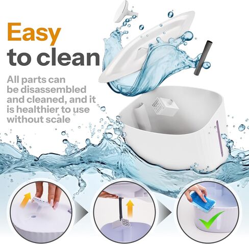Ultra-quiet Automatic Cat Water Fountain, 101oz/3l Pet Water Fountain, Wired Water Fountains for Cats Indoor, Dog Water Fountain, Automatic Water Dispenser for Dogs, 2 Modes, Filter Capsule (White) in Saudi Arabia