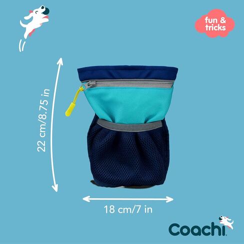 Coachi Pro Train & Treat Bag, Pouch. Dog Trainers and Professional Walkers, Extra Large Storage, Secure Attachment Options, Zipped Pocket, Magnetic Closure. Suitable for Dog Walking & Training in Kuwait