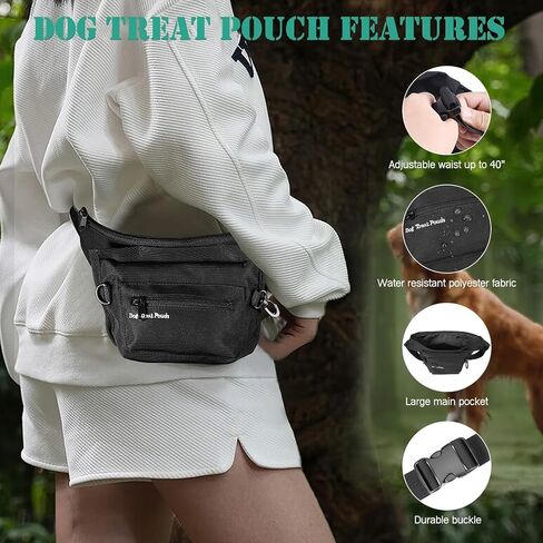 حقيبة علاج الكلاب من أوريا للتدريب، حقيبة فاني للكلاب، حقيبة خصر محمولة للكلاب، حقيبة مشي للكلاب مع حزام خصر قابل للتعديل، للتدريب، المشي لمسافات طويلة، الجري in Kuwait