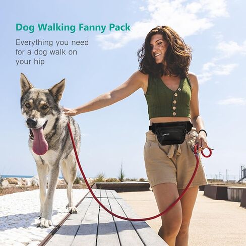 حقيبة علاج الكلاب من أوريا للتدريب، حقيبة فاني للكلاب، حقيبة خصر محمولة للكلاب، حقيبة مشي للكلاب مع حزام خصر قابل للتعديل، للتدريب، المشي لمسافات طويلة، الجري in Kuwait