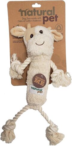 Natural Plush Dog toy rope asst -pig-horse-cow in Saudi Arabia