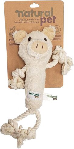 Natural Plush Dog toy rope asst -pig-horse-cow in Saudi Arabia