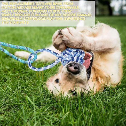 7 Pcs Flirt Pole for Dogs with 6 Flirt Pole Replacement Toys Interactive Flirt Pole Toy with Colorful Dog Rope Toys Puppy Teething Toys Tug Toy for Small Medium Dogs Exercise Training in Saudi Arabia