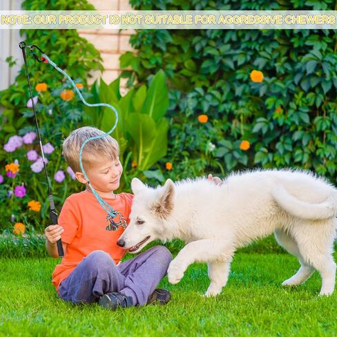 7 Pcs Flirt Pole for Dogs with 6 Flirt Pole Replacement Toys Interactive Flirt Pole Toy with Colorful Dog Rope Toys Puppy Teething Toys Tug Toy for Small Medium Dogs Exercise Training in Saudi Arabia