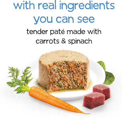 بورينا عجينة طعام الكلاب الرطبة المفيدة مع لحم الضأن الحقيقي والجزر والسبانخ، مع زيت عباد الشمس - (عبوة من 12 قطعة) 3 أونصة. علب in Kuwait