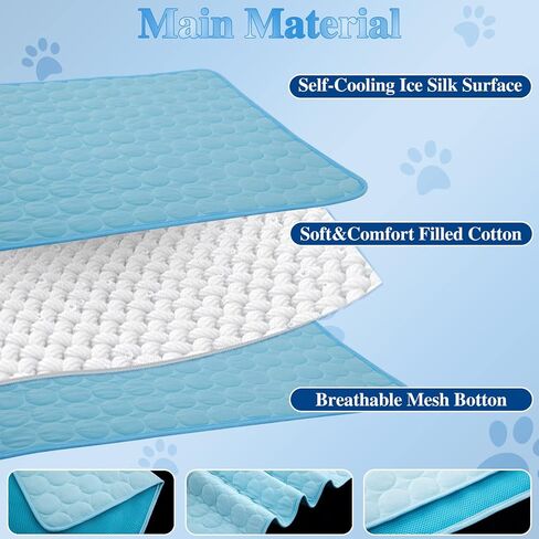 Mayper Dog Cooling Mat Cool & Comfortable,Pet Cooling Pad for Your Furry Friend, Cooling Mat Washable & Cool in Hot Summer in Saudi Arabia