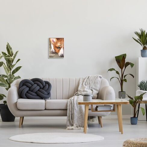 Stupell Industries Pleasant Corgi Puppy Dog Gazing Lying Down, Design by George Dyachenko in Saudi Arabia