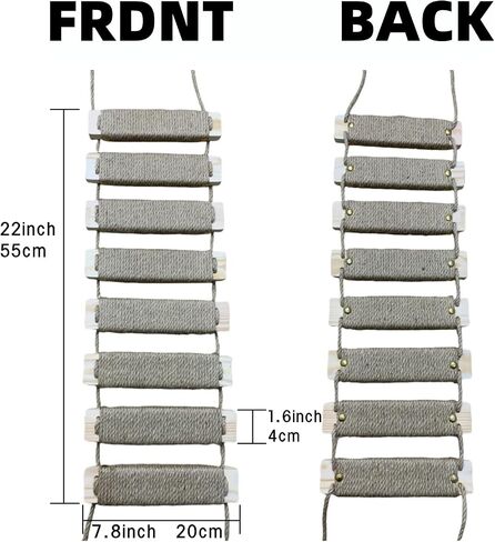 Cat Ladder Bridge Tree Tower Cat Cage Accessories Outdoor Cat Furniture Climbing Frame Cat Toys for Indoor Cats Scratching Post (22inch) in Saudi Arabia