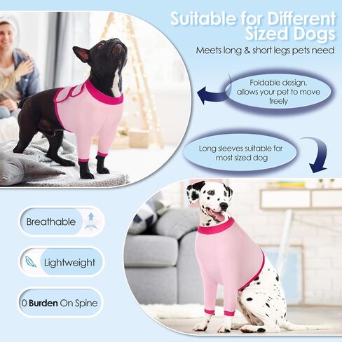 AOFITEE Dog Surgery Recovery Suit, Breathable Dog Front Recovery Sleeve Right Left Leg, Prevent Licking Dog Elbow Brace Protactor for Male Female Dogs, Dog Sleeves for Joint Pain Dog Cone Alternative in Kuwait