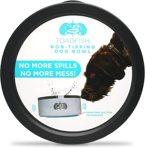 وعاء Toadfish المضاد للانقلاب للكلاب - جدار مزدوج معزول من الفولاذ المقاوم للصدأ - تقنية Smart-Grip - يتضمن غطاء - طبق طعام ومياه للحيوانات الأليفة - أزرق مخضر in Saudi Arabia