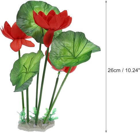 VOCOSTE 1pcs Fish Tank Aquarium Decorations Plants, Mini Aquarium Decorations Plastic Plants for Aquarium Decorations, Yellow 10.24" in Kuwait