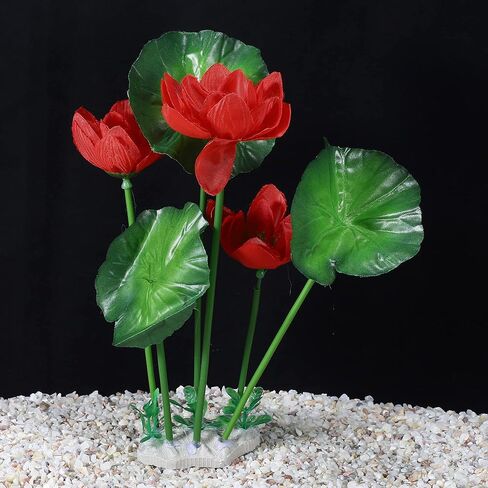 VOCOSTE 1pcs Fish Tank Aquarium Decorations Plants, Mini Aquarium Decorations Plastic Plants for Aquarium Decorations, Yellow 10.24" in Kuwait