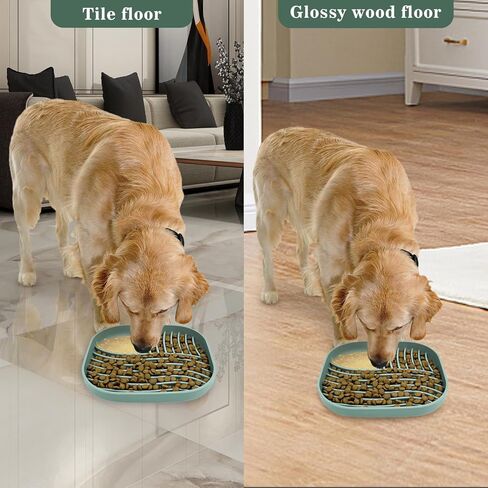 Dog Slow Feeder Bowl, Dog Puzzle Bowl with Suction Cups, Slow Feeder & Non-Slip Design, Anti-Choking, Boredom and Anxiety Reducer, Ideal for Medium to Small Dogs (Blue) in Saudi Arabia