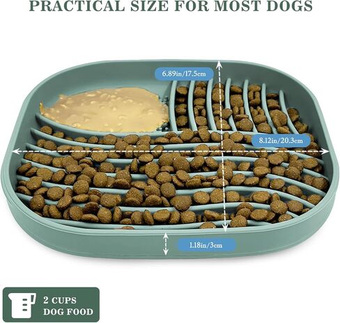 Dog Slow Feeder Bowl, Dog Puzzle Bowl with Suction Cups, Slow Feeder & Non-Slip Design, Anti-Choking, Boredom and Anxiety Reducer, Ideal for Medium to Small Dogs (Blue) in Saudi Arabia