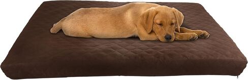 Waterproof Memory Foam Pet Bed- Indoor/Outdoor Dog Bed with Water Resistant Non Slip Bottom and Removeable Washable Cover, 36 x 27 by PETMAKER -Brown in Saudi Arabia