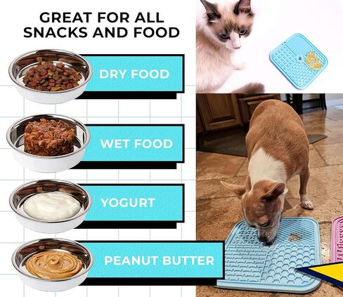 Grit Dog Lick Mat - Dog and Cat Slow Feeder - Puppy Licking mat - Lick Pads for Dogs - Licking mat - Dog Lick Mat with Suction Cups - Dog Feeding Mat Slow Feeder in Saudi Arabia
