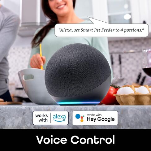 Geeni Smart Feeder, 4 Liter Automatic Pet Dog and Cat Feeder, Wi-Fi Control Compatible with Alexa and Google Home in Saudi Arabia