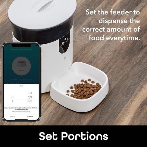 Geeni Smart Feeder, 4 Liter Automatic Pet Dog and Cat Feeder, Wi-Fi Control Compatible with Alexa and Google Home in Saudi Arabia