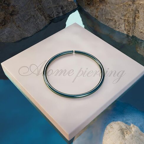 خاتم الأنف باللون الأخضر الداكن 20 جرام طوق عادي - ثقب الأنف من الفضة الإسترليني عيار 925 - مجوهرات خواتم الأنف الصغيرة in Kuwait