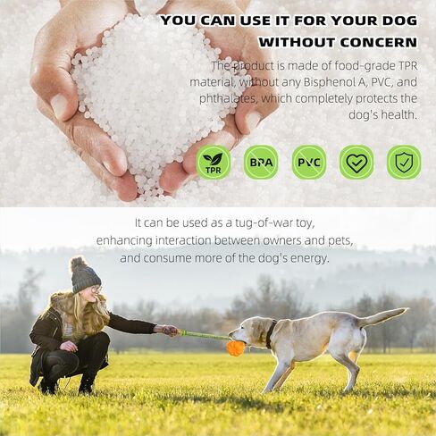iFur Dog Pumpkin Fetch Toy, Interactive Tug of War Dog Toy, Boredom and Stimulating Chew Toys for Dogs, Tough Indoor/Outdoor Rope Enrichment Toy for Small Medium Large Breed (Fetch) in Saudi Arabia