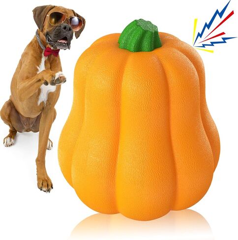 iFur Dog Pumpkin Fetch Toy, Interactive Tug of War Dog Toy, Boredom and Stimulating Chew Toys for Dogs, Tough Indoor/Outdoor Rope Enrichment Toy for Small Medium Large Breed (Fetch) in Saudi Arabia