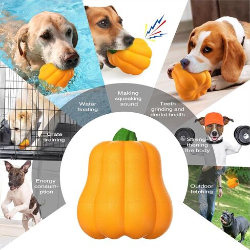 iFur Dog Pumpkin Fetch Toy, Interactive Tug of War Dog Toy, Boredom and Stimulating Chew Toys for Dogs, Tough Indoor/Outdoor Rope Enrichment Toy for Small Medium Large Breed (Fetch) in Saudi Arabia
