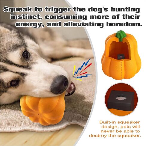 iFur Dog Pumpkin Fetch Toy, Interactive Tug of War Dog Toy, Boredom and Stimulating Chew Toys for Dogs, Tough Indoor/Outdoor Rope Enrichment Toy for Small Medium Large Breed (Fetch) in Saudi Arabia