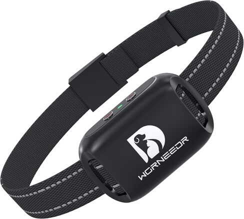 Cat Bark Collar Smart Automatic No Shock Anti Barking Cats Training Collar Rechargeable Bark Collar with 2 Adjustable Sensitivity Vibration & Beep Vibration Modes for Cats Iron Black in Saudi Arabia