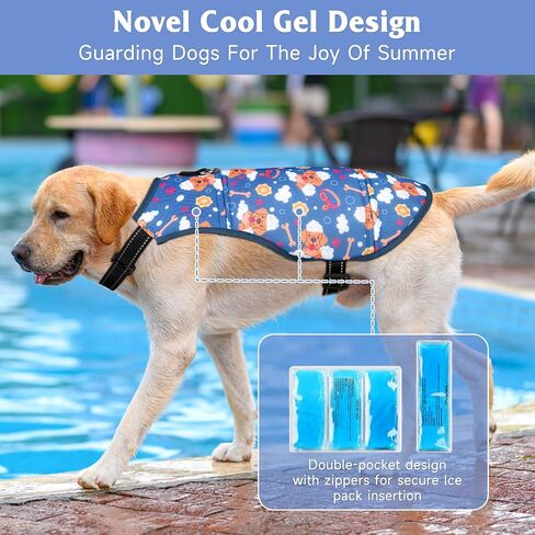 Dog Cooling Vest with Ice Pack Cooling Vest for Dog Cooling Harness for Summer Outdoor Hiking Walking Sun Protection Breathable XL in Saudi Arabia