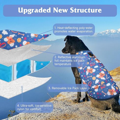 Dog Cooling Vest with Ice Pack Cooling Vest for Dog Cooling Harness for Summer Outdoor Hiking Walking Sun Protection Breathable XL in Saudi Arabia