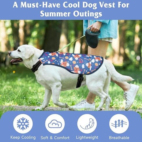 Dog Cooling Vest with Ice Pack Cooling Vest for Dog Cooling Harness for Summer Outdoor Hiking Walking Sun Protection Breathable XL in Saudi Arabia