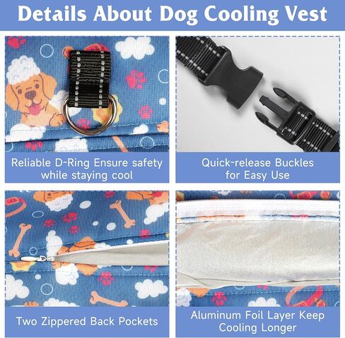 Dog Cooling Vest with Ice Pack Cooling Vest for Dog Cooling Harness for Summer Outdoor Hiking Walking Sun Protection Breathable XL in Saudi Arabia
