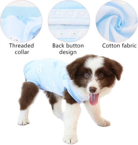 Recovery Suit for Dogs - Onesie for Small Medium dogs Recovery Suit for Female Male,Substitute E-Collar & Cone in Saudi Arabia