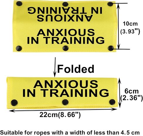 Funny Dog Leash Sleeve Have Anxious in Training Dog Leash Wrap Sleeve Pet Birthday Gift (Anxious in Training-YE Sleeve) in Saudi Arabia