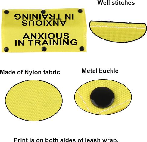Funny Dog Leash Sleeve Have Anxious in Training Dog Leash Wrap Sleeve Pet Birthday Gift (Anxious in Training-YE Sleeve) in Saudi Arabia