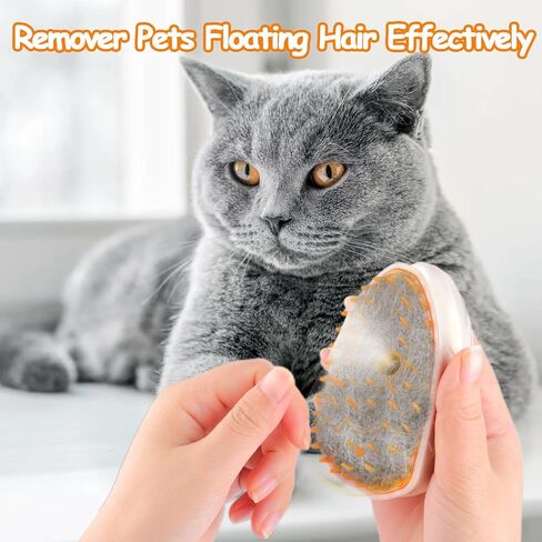 AIERSA 4 in 1 Cat Steam Brush,Spritz Defur Comb for Cats,New Upgrade Cat Grooming Brush with Real Steam,Wood's Lamp,Electric Massage,Clean in Saudi Arabia