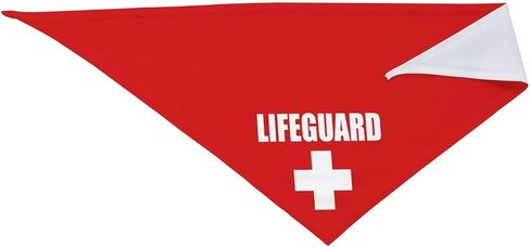 Lifeguard Pet Dog Bandana Scarf for Puppy Dog Beach Pool Accessories Bandana,Summer Dog Bandana,Security Dog Bandana (Red) in Saudi Arabia