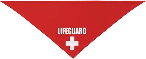 Lifeguard Pet Dog Bandana Scarf for Puppy Dog Beach Pool Accessories Bandana,Summer Dog Bandana,Security Dog Bandana (Red) in Saudi Arabia