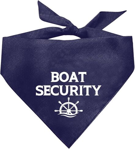 Boat Security Dog Bandana, Dark Blue Dog Bandana, Dog Boat Accessories, Funny Dog Bandana, Dog Bandana for Small Medium Large Dogs, Dog Boating Accessories, Pet Dog Triangle Scarf (D9) in Saudi Arabia