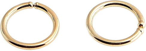 Gold, Silver Tiny Hoop Earrings for Women Cartilage Nose Septum Helix Tragus Rings Multiple Piercing Jewelry, Hypoallergenic (5mm | 1 Pair, 14K Yellow Gold Filled | 21 Gauge) in Saudi Arabia